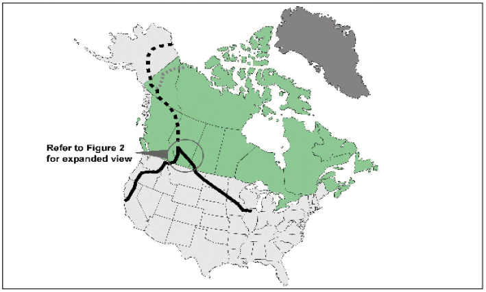 Map of the Alaska Natural Gas Transportation System